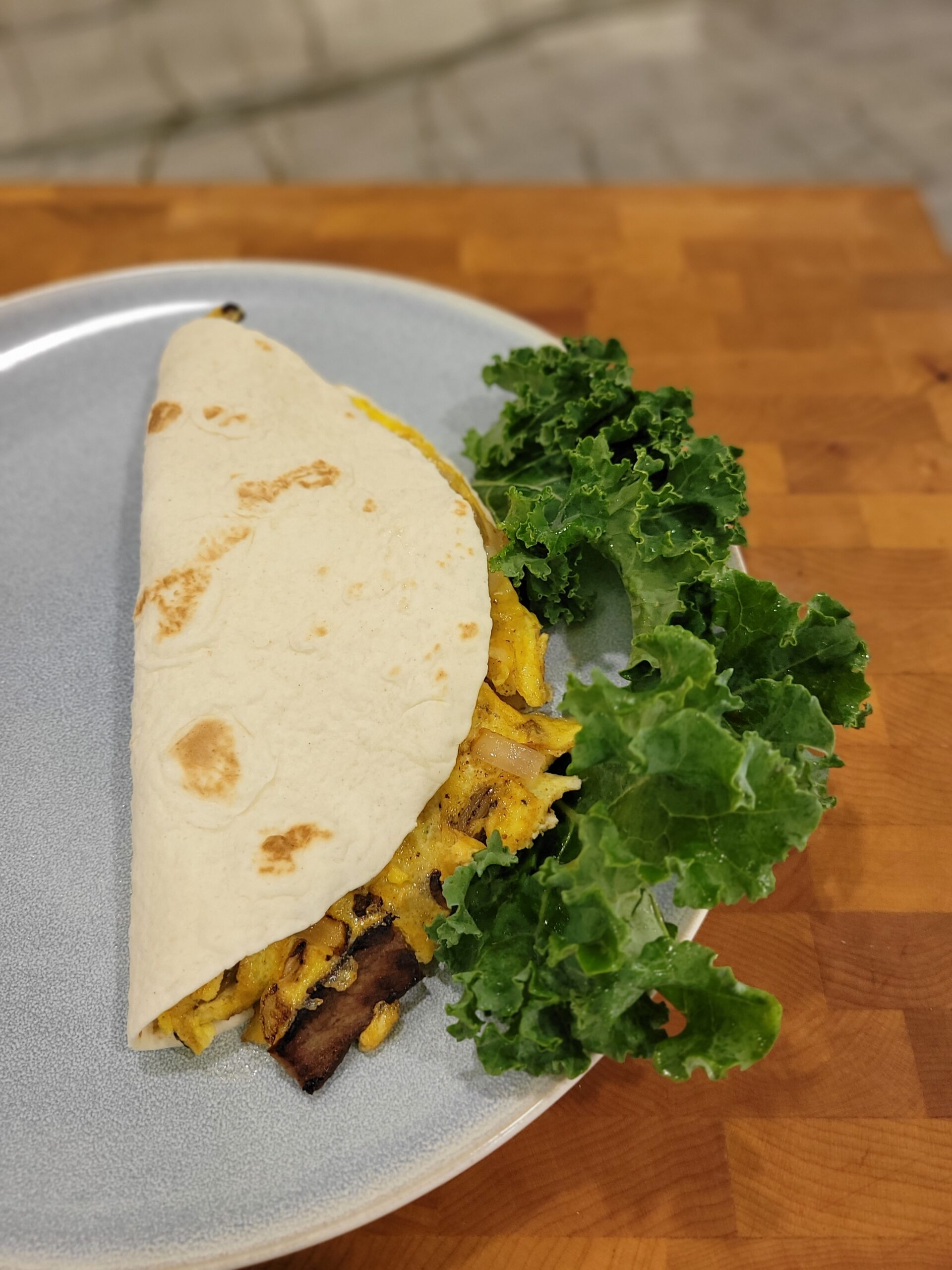 Breakfast Meat Omelet Wrap